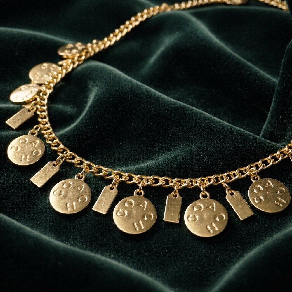 Iconic Coach brand Heavy statement piece  Featuring 21 charm medallions. Chunky - Picture 2 of 12